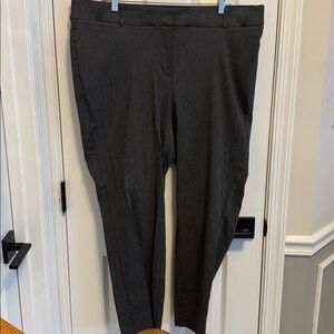 Lane Bryant The Allie Pant Charcoal Gray Straight Leg Tab Front Sz 20R